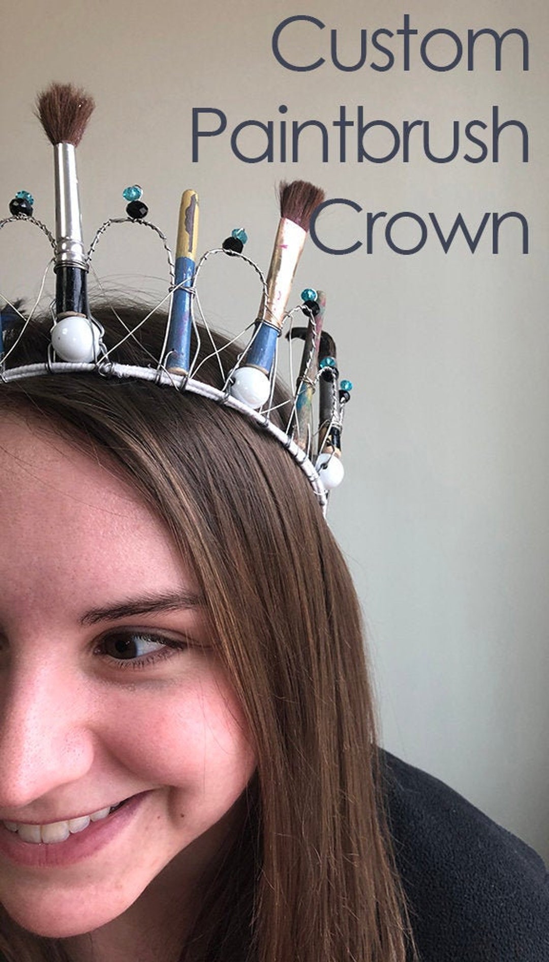 Custom Paintbrush Crown Etsy