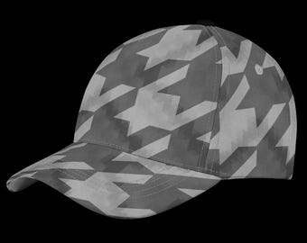 Czapka baseballowa 3D z zabezpieczeniem przed inwigilacją w kolorze moro i ochroną przed sztuczną inteligencją