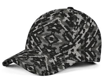 Gorra de béisbol con estampado de pata de gallo digital anti-IA, anti-reconocimiento facial y anti-vigilancia