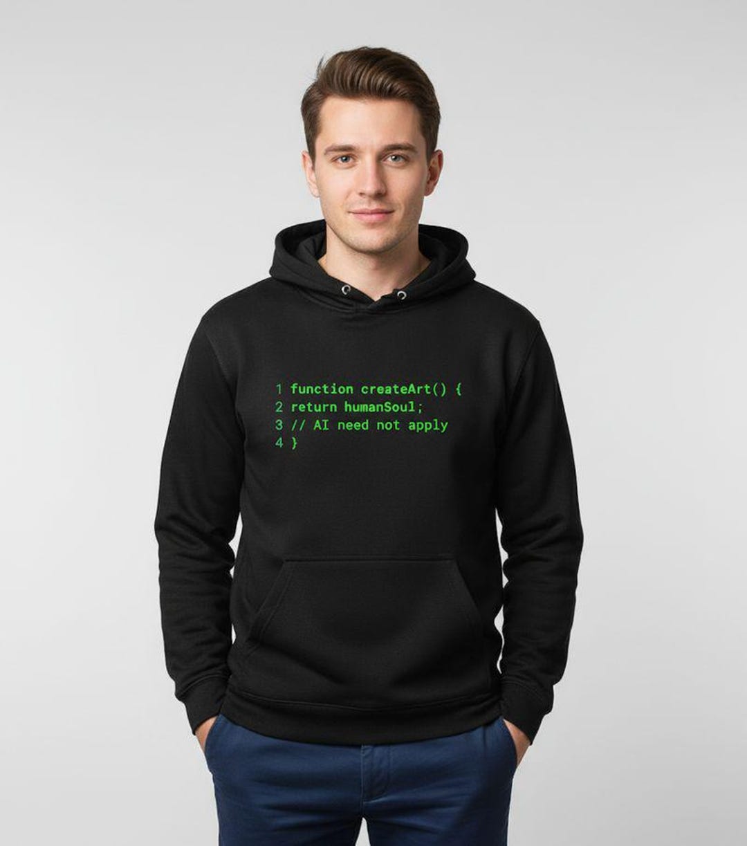 Hoodie | Anti-ai Matrix Style Terminal Code | Geek Gamer Tech Rebel ...