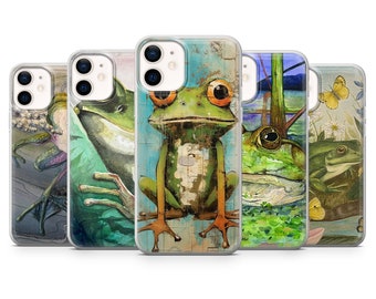 Frog Case Frog in Pond Cover for iPhone 17Pro, 16, 15, 14, 13, 12, Samsung S25, S24, S23Fe, S22, A16, A26, A56, Pixel 10, 9Pro