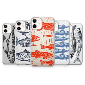 Custodia per pesci Custodia per pesci oceanici per iPhone 15 14 13 12 Pro 11 XR SE, Samsung S23 S22 A73 A53 A13 A14 S21 Fe S20, Pixel 8 7 6A