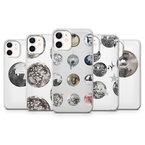 Discobal Case Zilver Disco Cover voor iPhone 15 14 13 12 Pro 11 XR SE, Samsung S23 S22 A73 A53 A13 A14 S21 Fe S20, Pixel 8 7 6A