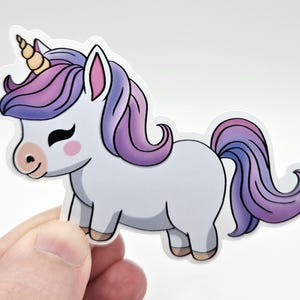 Kawaii Unicorn | Weatherproof Vinyl Sticker