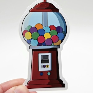 Retro Gumball Machine | Weatherproof Vinyl Sticker