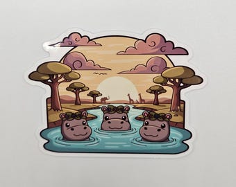 Autocollants Muraux Animaux De La Jungle, Dessin Animé