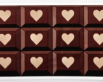 Kawaii Chocolate Bar Sticker - Cute Heart Candy Sticker