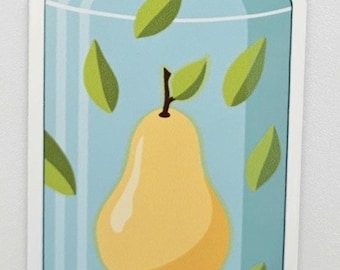 Cute Pear Drink Can Sticker – Fruit Soda Sticker – Laptop & Water Bottle Decal