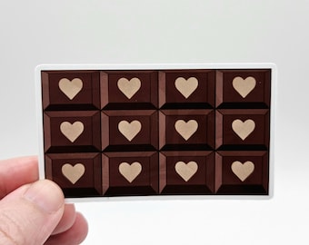 Chocolate Candy Bar | Weatherproof Vinyl Sticker