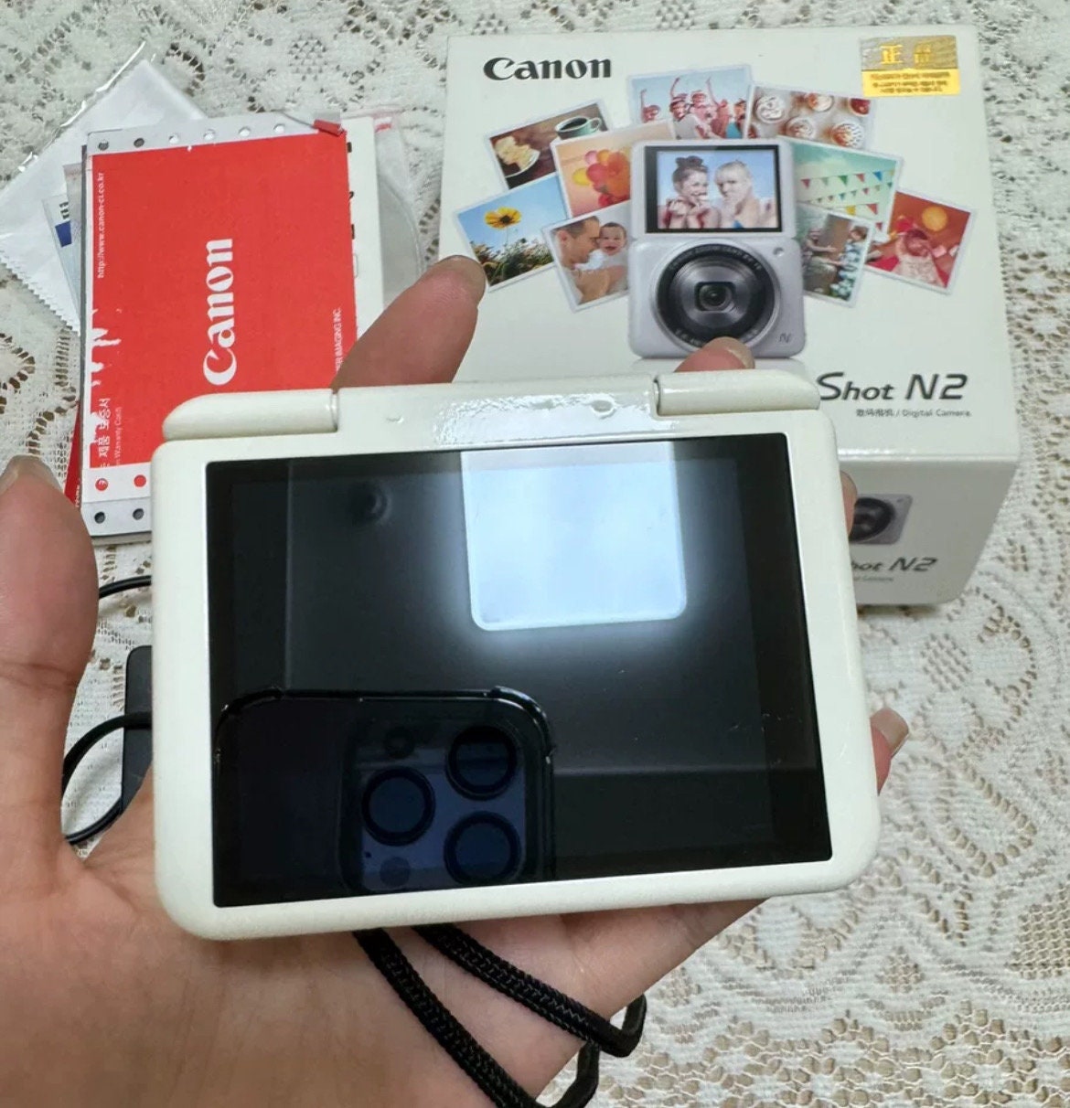 元箱付き 極上品 キヤノン PowerShot N2 Amazon.co.jp: Canon デジタルカメラ PowerShot N2 自分撮り