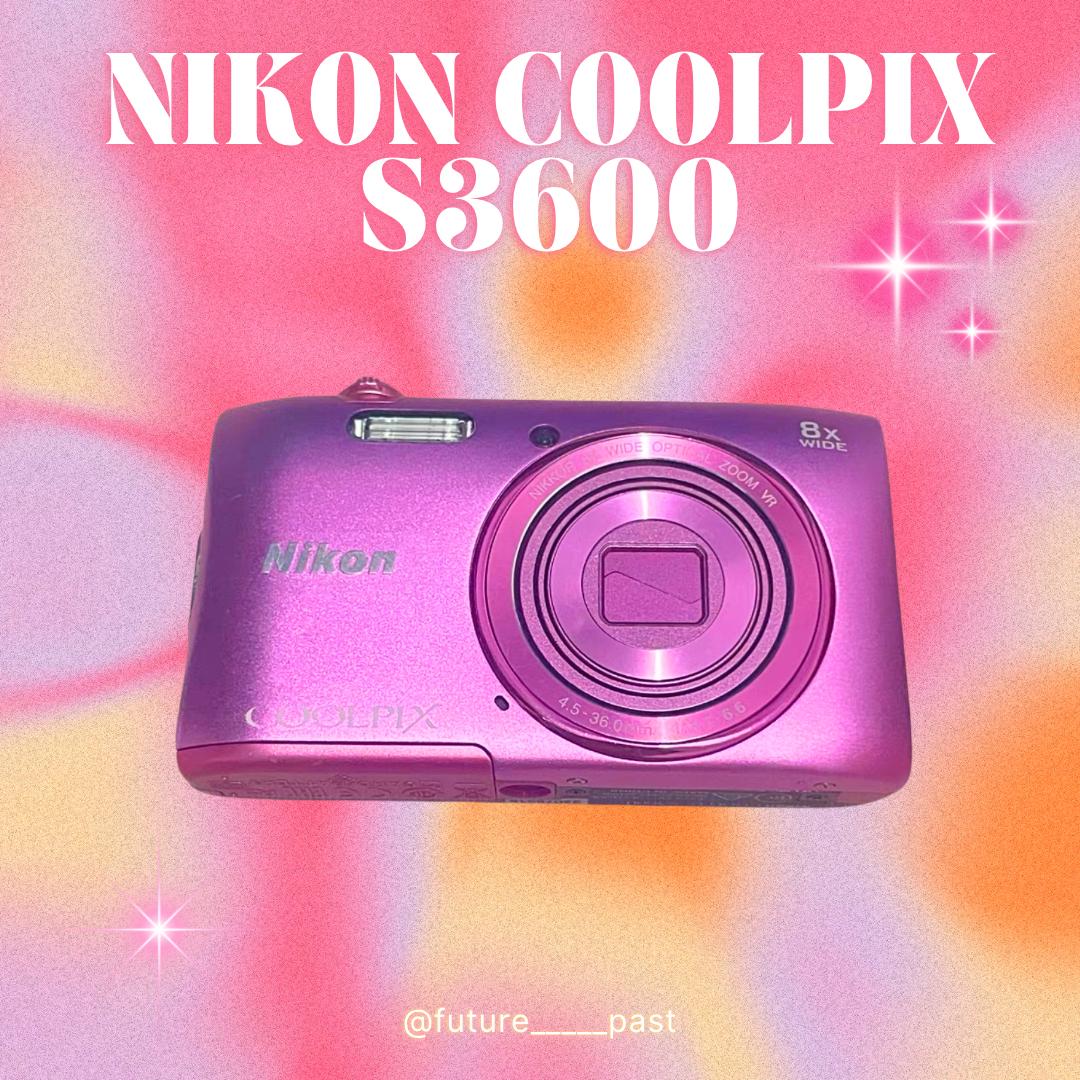 超美品 ニコン COOLPIX S3600 コンパクトデジタルカメラ ピンク Amazon.com: Nikon COOLPIX S3600 20.1 MP 數位相機,附8 倍變焦