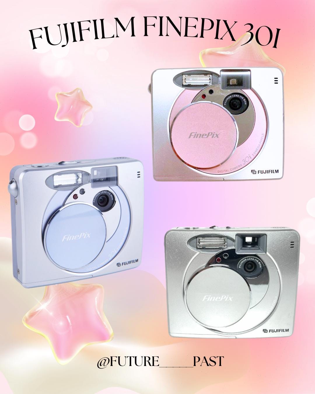 FUJIFILM FinePix30i ピンク コンパクトデジタルカメラ　レトロ Fujifilm Finepix 30i ! Rare! Pastel Colours - Etsy