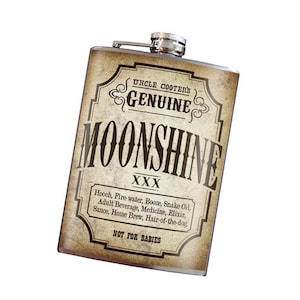 8 oz. liquor flask, Moonshine