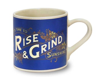 Rise & Grind Sunshine Mug -  Microwave/dishwasher - Comes in a Fun Gift Box - Stocking Stuffer, Birthday, coffee lover, Christmas, Holiday