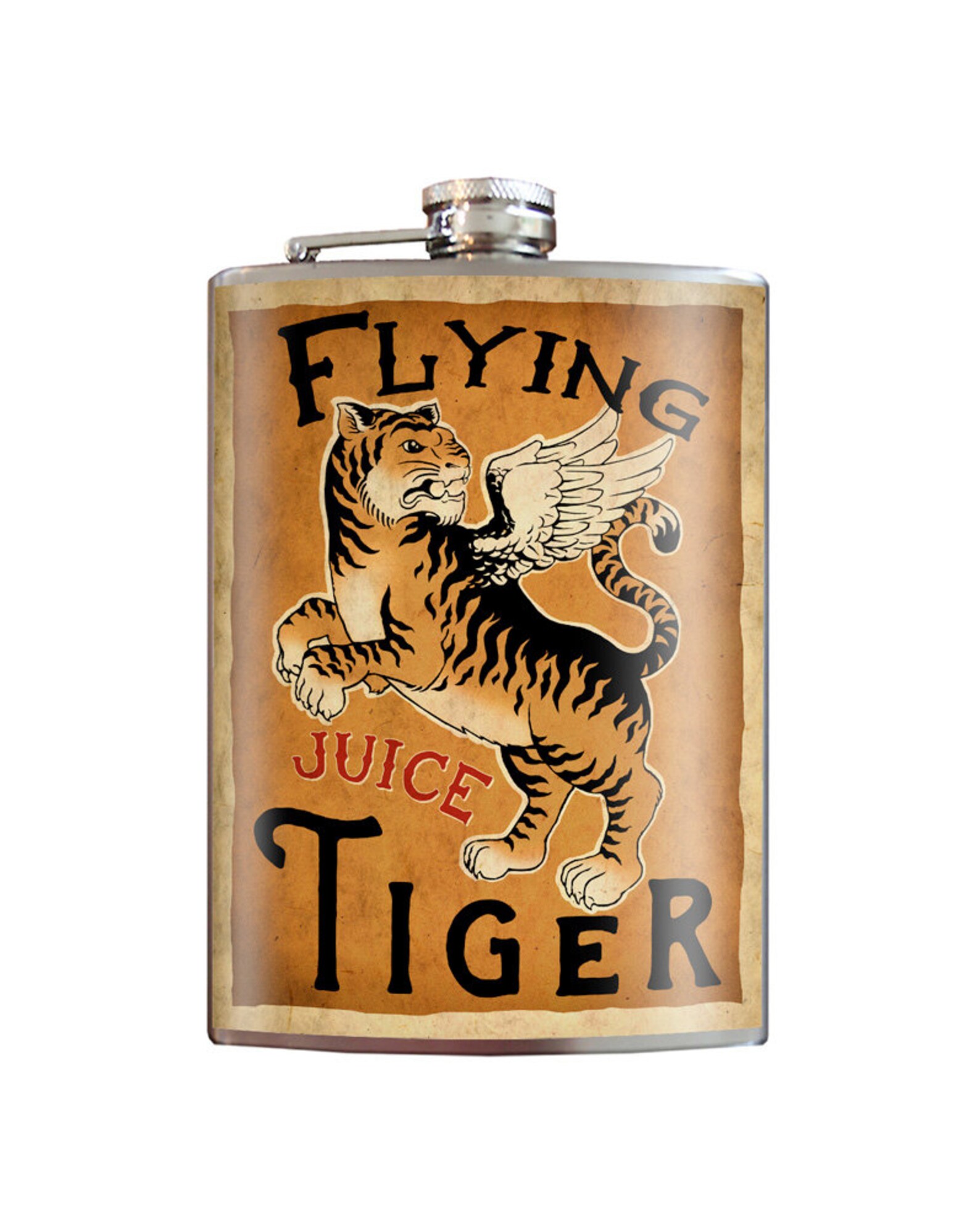 Flying Tiger 8oz Stainless Steel Flask Comes in a GIFT BOX Etsy