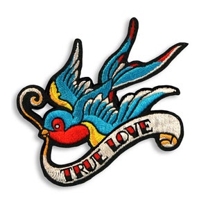 Tattoo Swallow - Iron-on Embroidered Patch