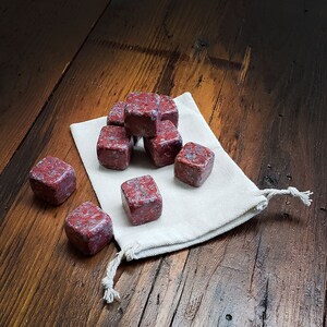 Stone Chillers for Drinkware, Ice cube alternative red granite image 3