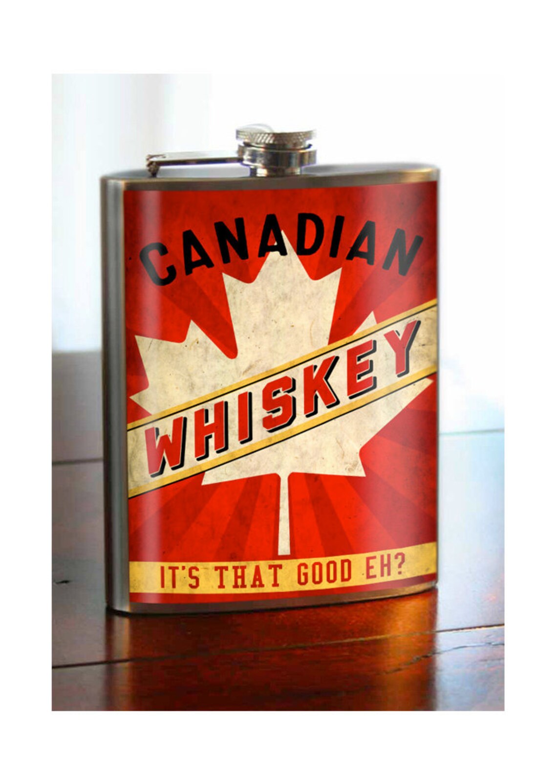 Canadian Whiskey 8oz Stainless Steel Flask Comes in a GIFT Etsy