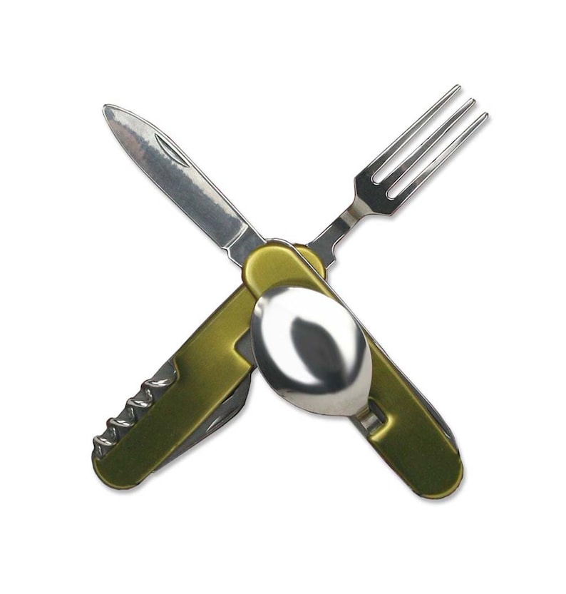 HOBO Knife Camping Pocket Knife with fork and spoon Etsy
