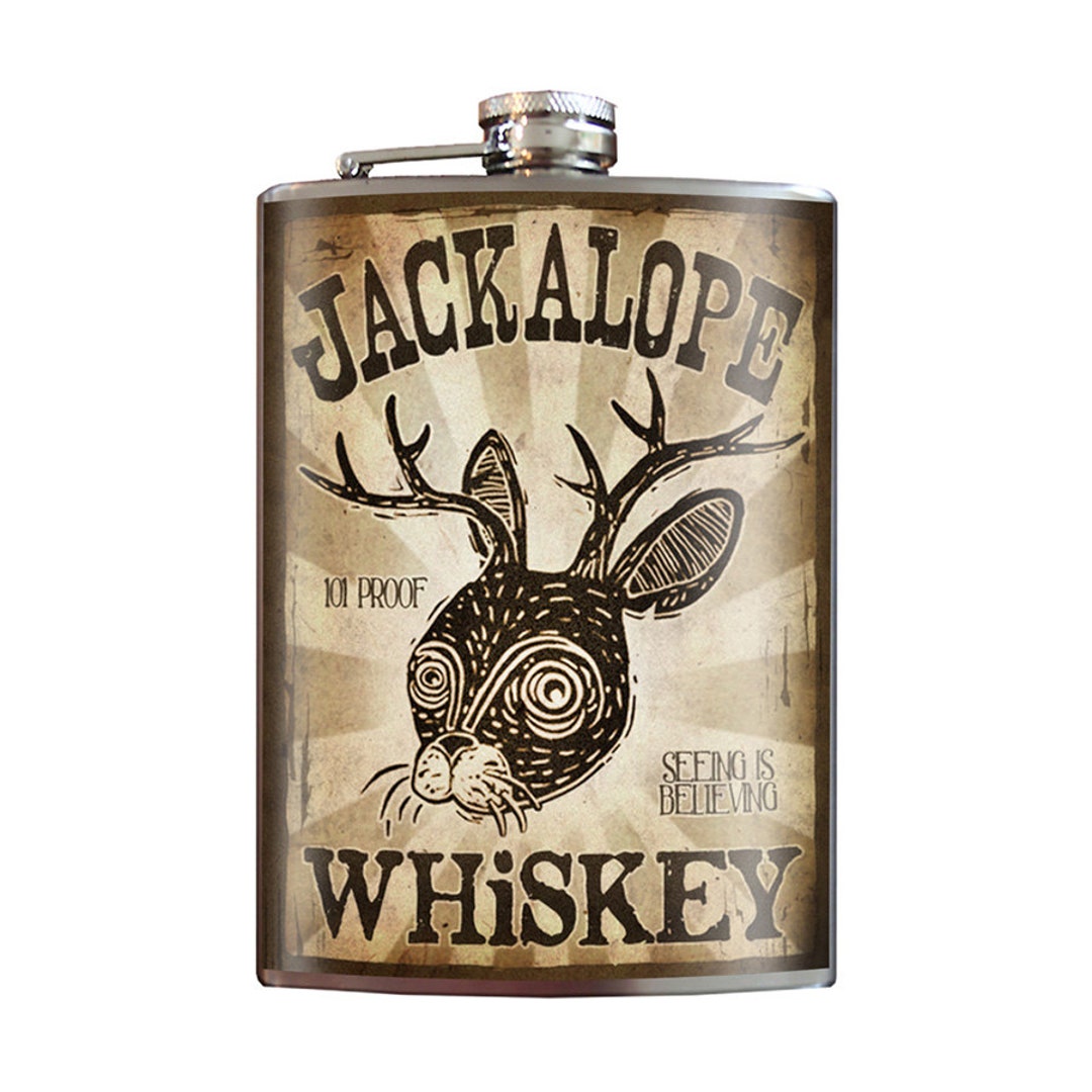 8 Oz. Liquor Flask, Jackalope -  Canada