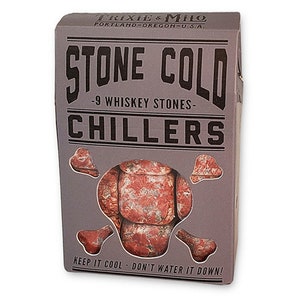 Stone Chillers for Drinkware, Ice cube alternative red granite image 1