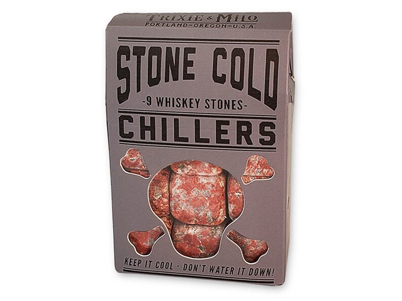 Stone Chillers for Drinkware, Ice cube alternative red granite image 1