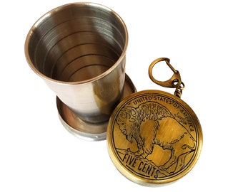 21st Birthday Travel Collapsable Cup Folding Shot Spirits Cup in Case 462 21st Birthday Travel Collapsable Cup Folding Shot Spirits Cup in Case 462