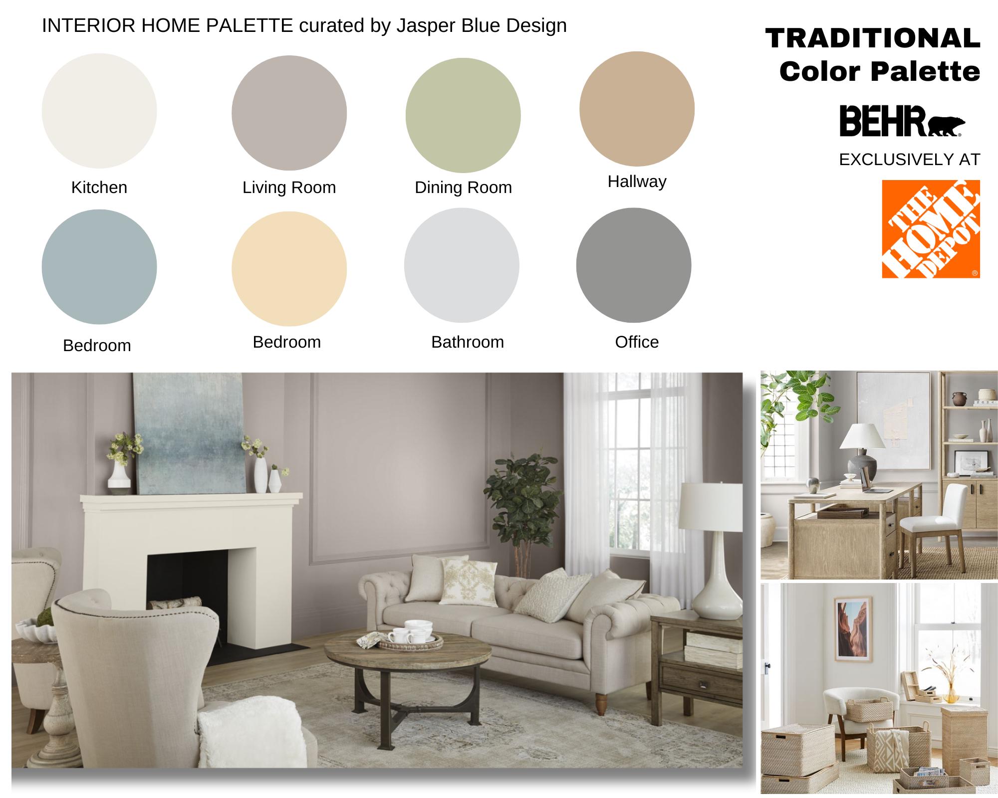 Traditional Behr Paint Color Scheme Prepackaged Professional Interior