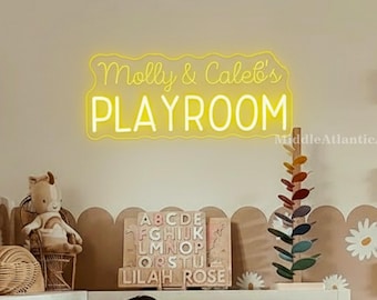 Custom Playroom Neon Sign, Personalized Kid's Room Neon Light, Kids Playroom Decor, Nursery Decor, Kindergarten Decor, Christmas gift