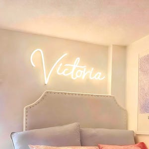 Custom LED Neon Name Sign, Teen Girl Bedroom Art, Kids Bedroom Wall Art, Nursery Name Sign, Christmas Gifts, Bedroom Decor, Battery Operated