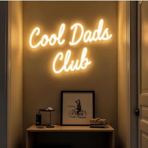 Letrero de neón Cool Dads Club / Regalo para el Día del Padre / El mejor regalo para papá / Decoración de garaje para papá / Luz de neón para papá favorito / Regalo para papá genial / Letrero para hombres