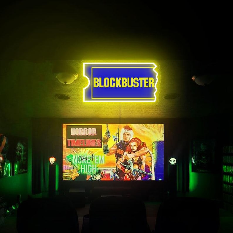 Blockbuster Video Sign, Blockbuster-inspired Decor, Home Theater ...