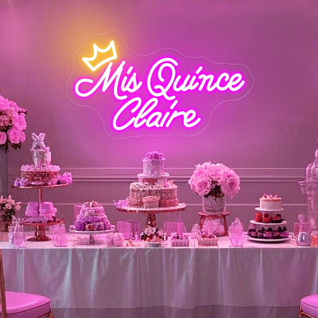 Mis Sign Custom Mis Quince Neon Sign: Personalized 15th Birthday Party Decor - Etsy