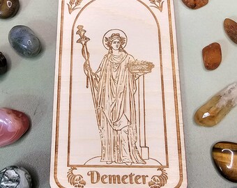 Demeter Deity Altar Card, Demeter Altar Decor, Deity Work, Pagan Altar Supply, Mother of Persephone , Crystal Kit, Goddess of the Harvest