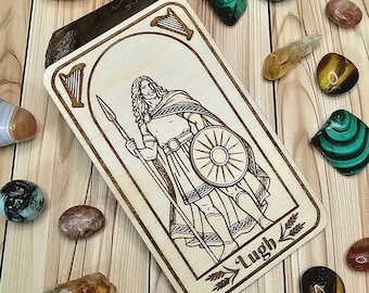 Lugh Altar Card, Celtic Irish Pagan God Altar Decor, God Lugh Card, Deity Work, Pagan Altar Supply, Crystal Kit, God of Skills, Lughnasadh