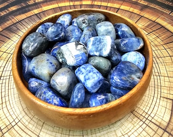 Sodalite Tumbled Stone, 20mm - 30mm, Blue Sodalite Crystal, Polished Sodalite Tumble, Natural Sodalite Mineral