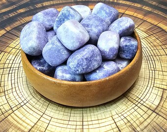 Lepidolite Tumbled Stone, 20mm - 30mm, Purple Lepidolite, Polished Lilac Lepidolite, Natural Mica Lepidolite Minera, Purplel Crystal