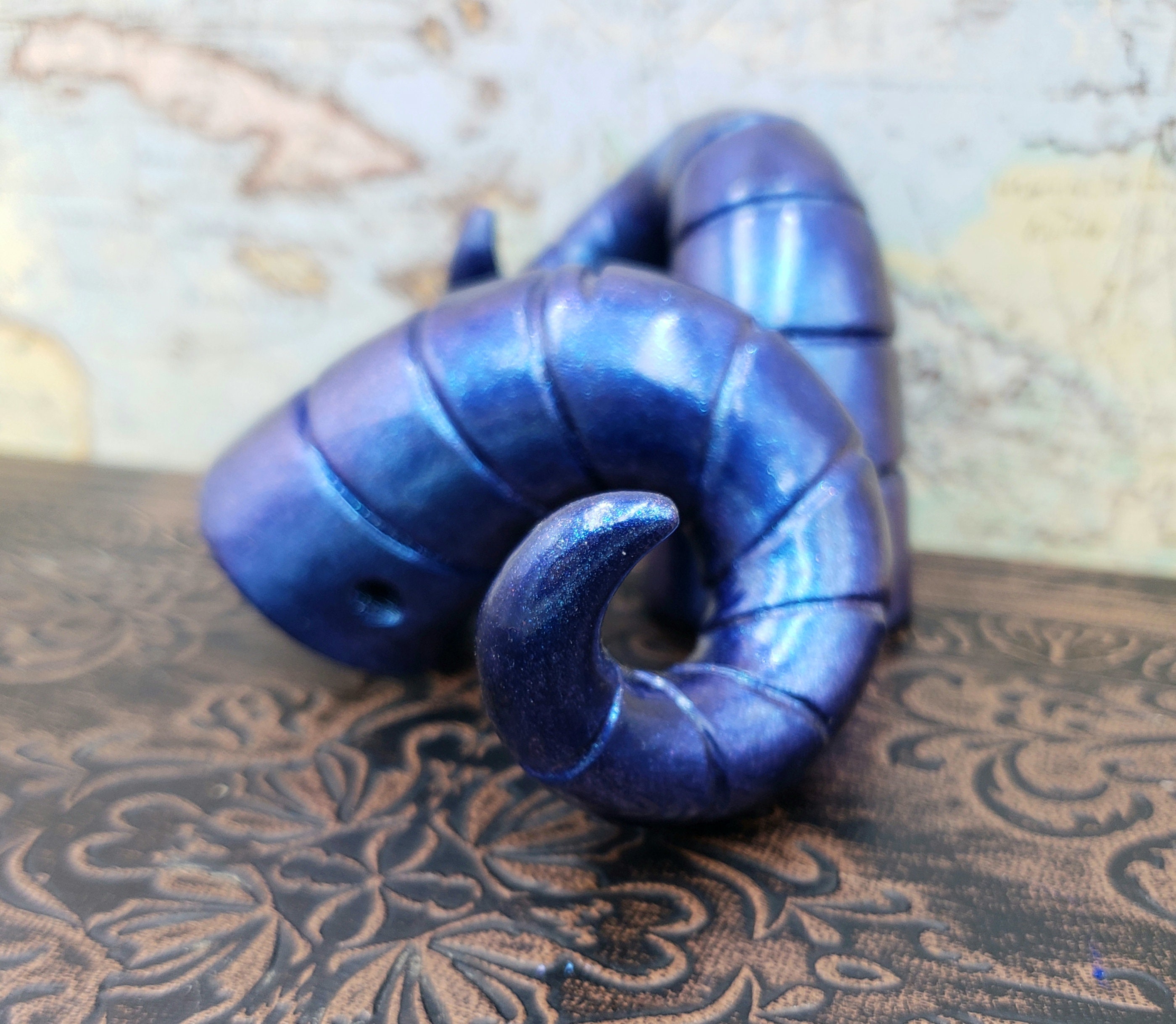 Sapphire Blue Ram Costume Horns Made to Order Cosplay Horns Etsy Canada