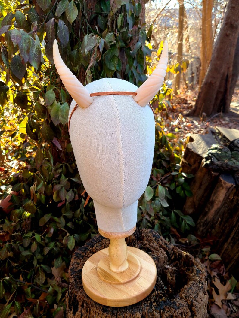 Translucent Bone Twisted Costume Horns Polymer Clay Cosplay Etsy