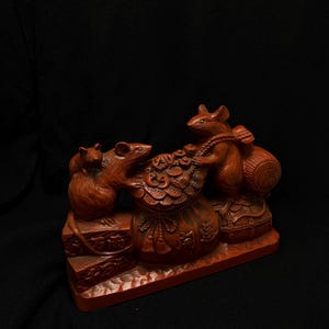 Tokoname Ware Eto Figurine: Rat (鼠)/Lucky Charm/Good Fortune/Invites Happiness/Zodiac/Year of the Rat