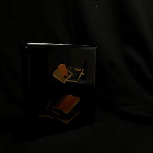 Vintage Japanese Lacquer letter Box/Old Japanese Books Pattern/Suzuribako/Calligraphy Case/Wood Box/Makie/Chinkin/Free Shipping