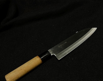 Japanese Knife by MASAMUNE/Kanji Nousyu-Masamune/Handmade/Carbon Steel hand-forged/signed/Wood handle/Gyuto/Chef Knife