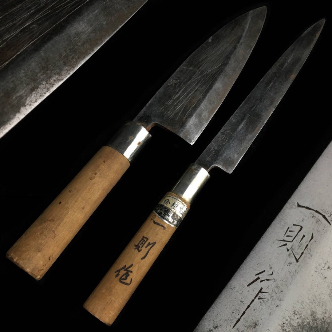 Japanese Vintage 2 Kitchen Knives Made by Ichinori - Etsy