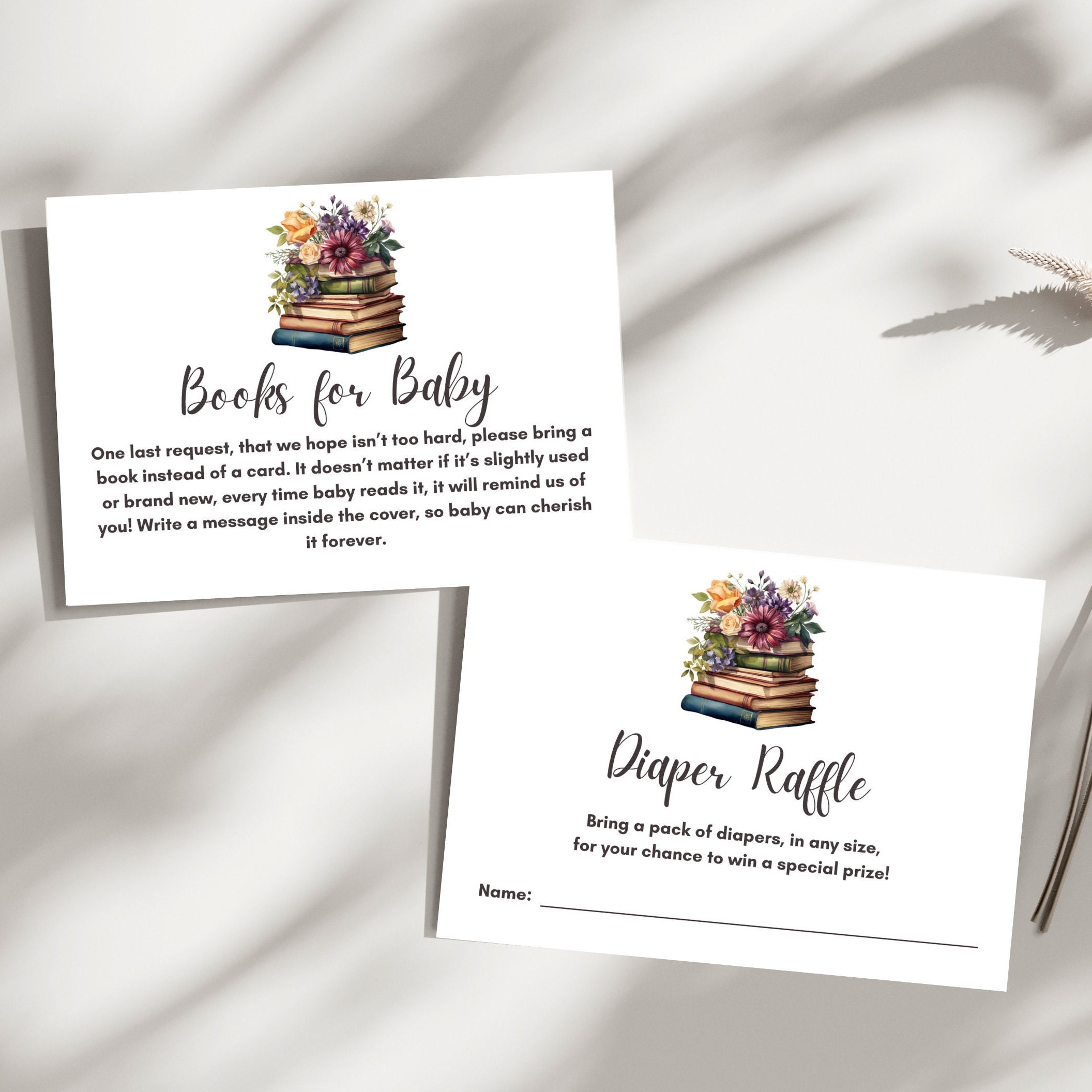 A New Chapter Books Custom Name Baby Shower Backdrop main image 1