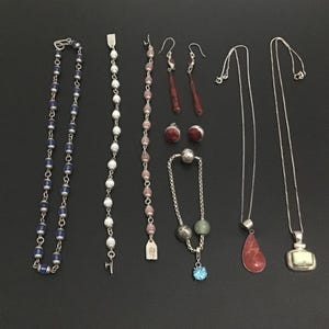 Lot de bijoux vintage en argent sterling 925
