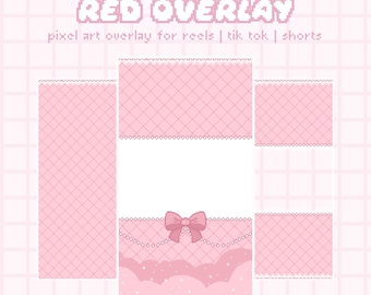 sovrapposizione carina di pixel art rossa / tik tok / reels / cortometraggi di youtube