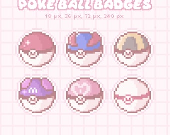 distintivi di Poke Ball Twitch / emote Discord