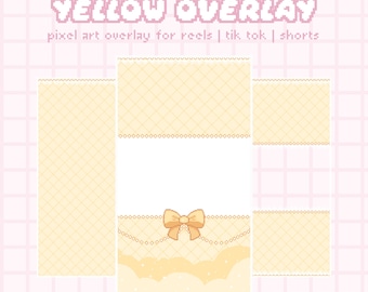sovrapposizione di pixel art gialla carina / tik tok / reels / cortometraggi di youtube