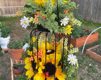 Tournesols en cage noire