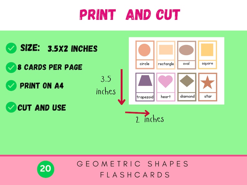 Shape Flashcards, Preschool Activities, Kids Flashcards,montessori ...